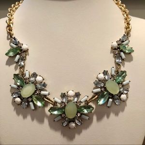 Ann Taylor Loft Green Stone Statement Necklace
